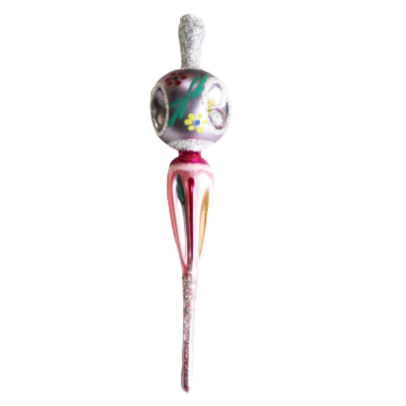 Rare Purple Vintage Mercury Glass Tree Topper